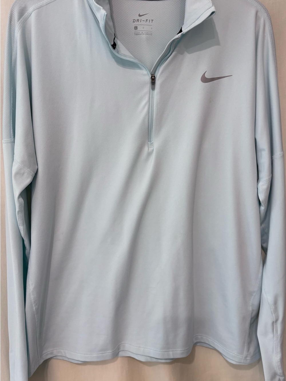 Nike Light Blue Dri-FIT Quarter-Zip Pullover